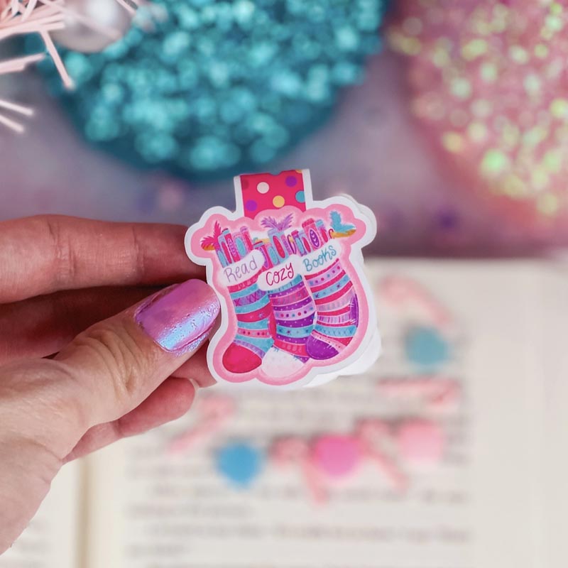 Magnetiskt bokmärke - Read Cozy Books | Julstrumpor