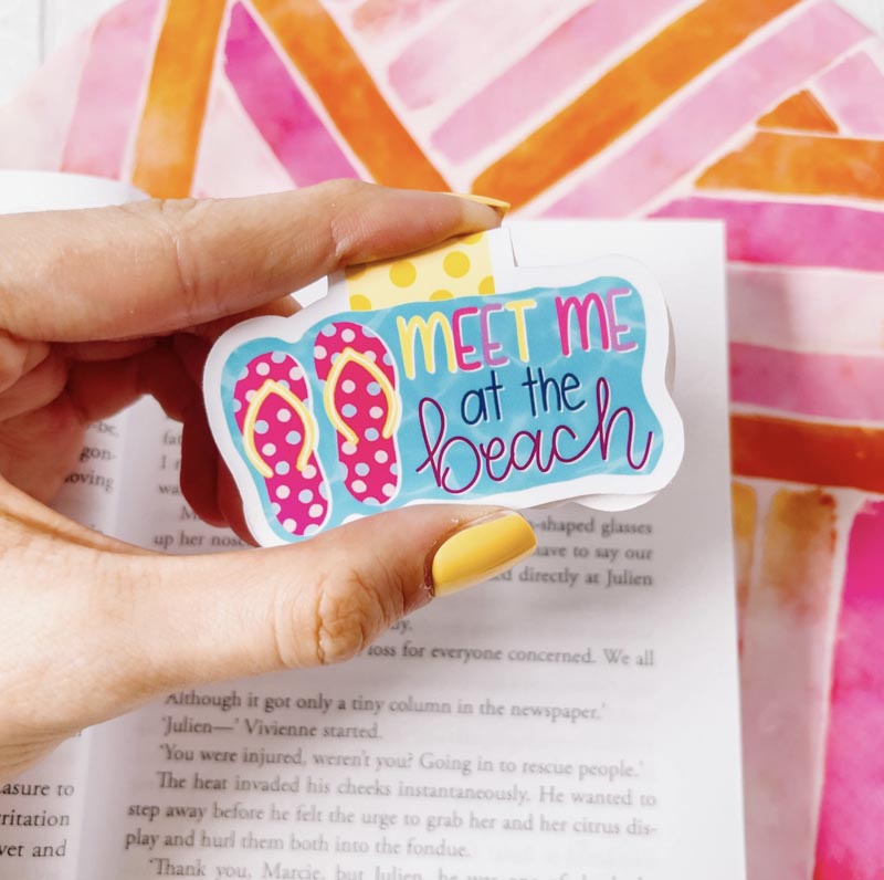 Magnetiskt bokmärke - Meet Me At the Beach