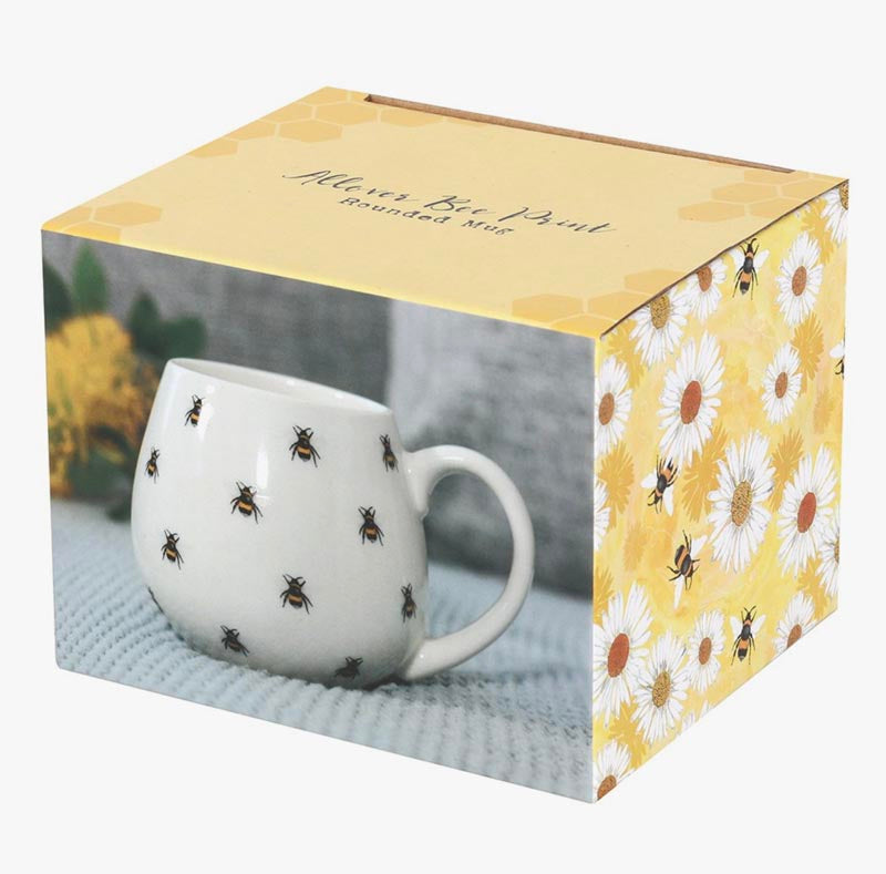 Rundad mugg - Bee Print