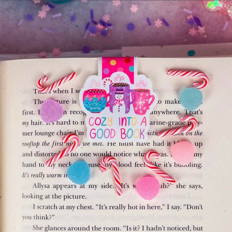 Magnetiskt bokmärke - Cozy into a good book | Snögubbe