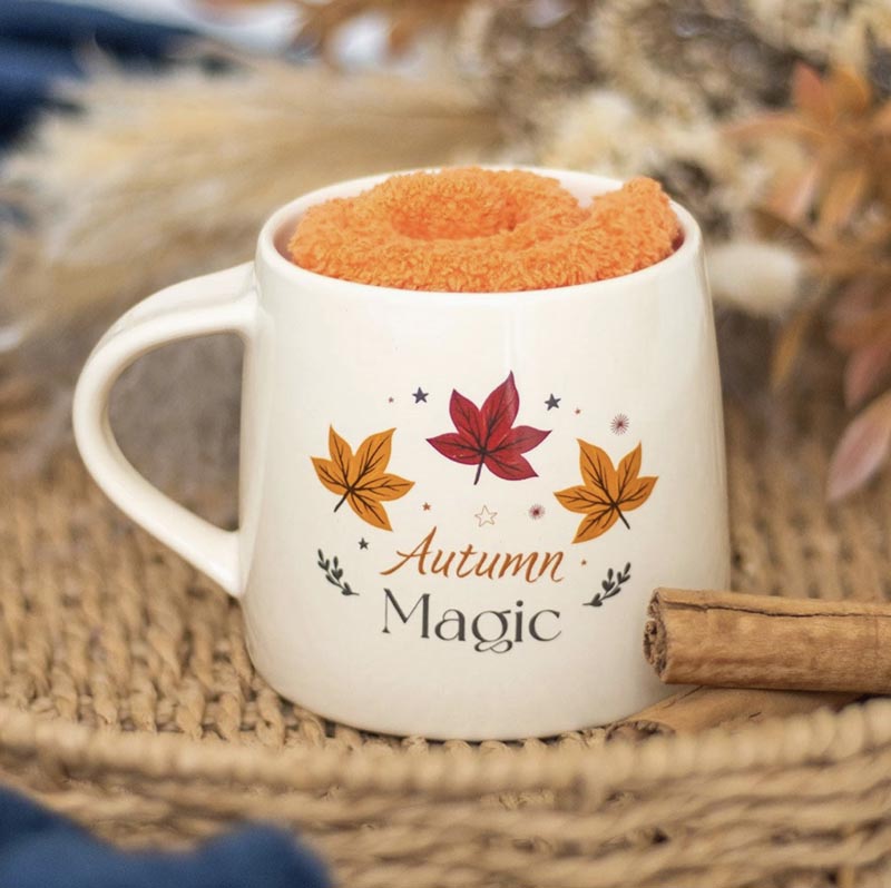 Mugg med sockar - Autumn magic
