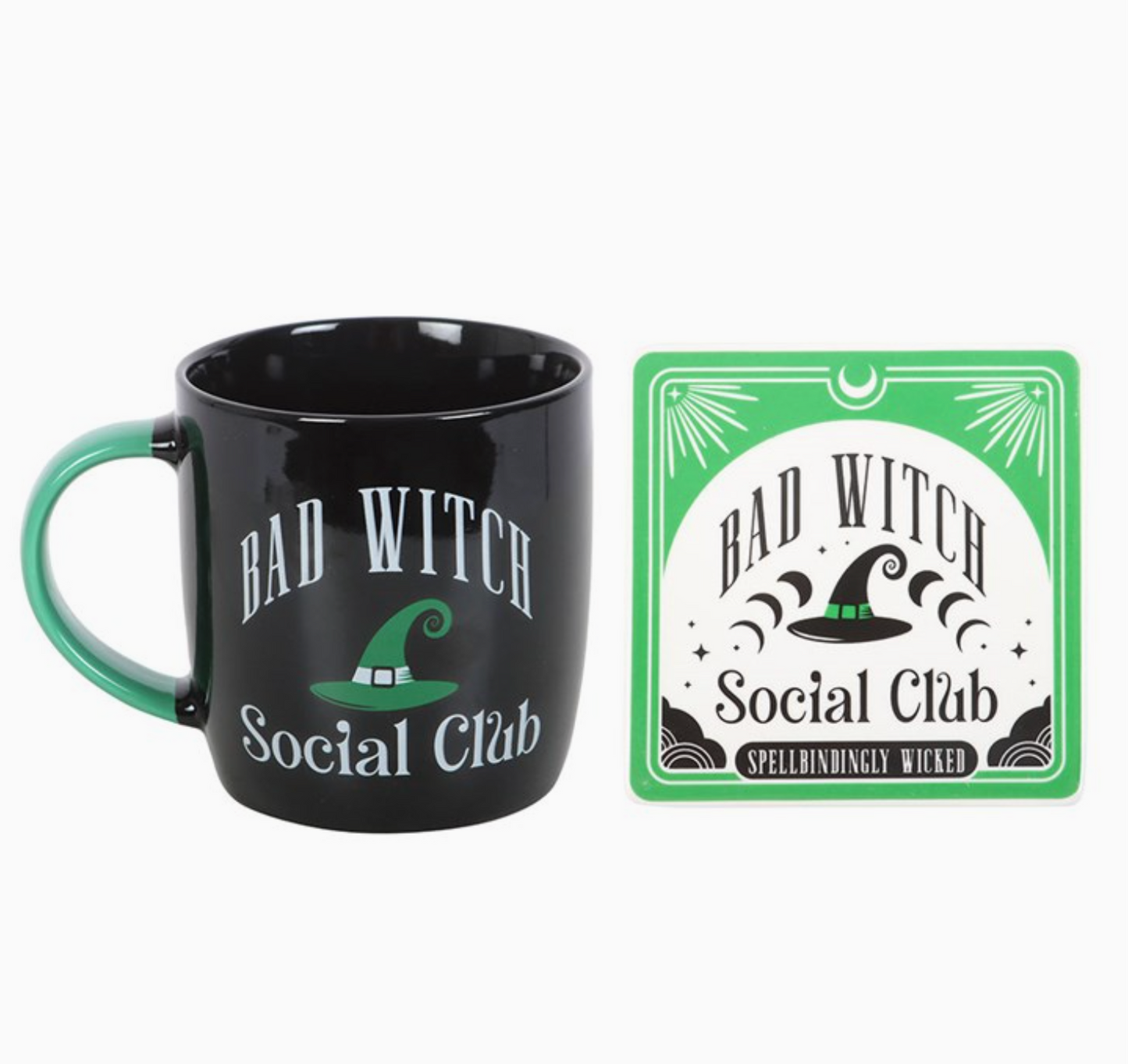 Mugg-set - Bad witch med underlägg
