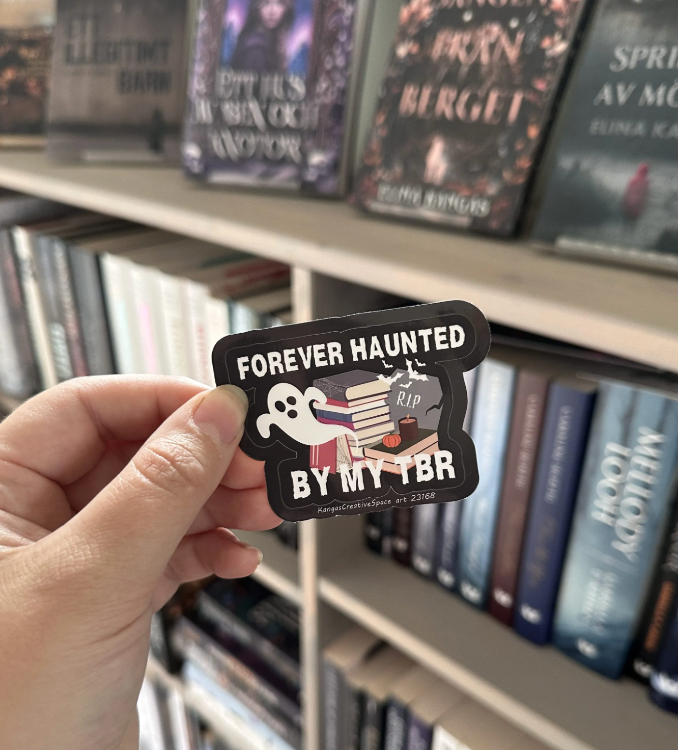 Vinyl sticker - Forever hunted by my TBR