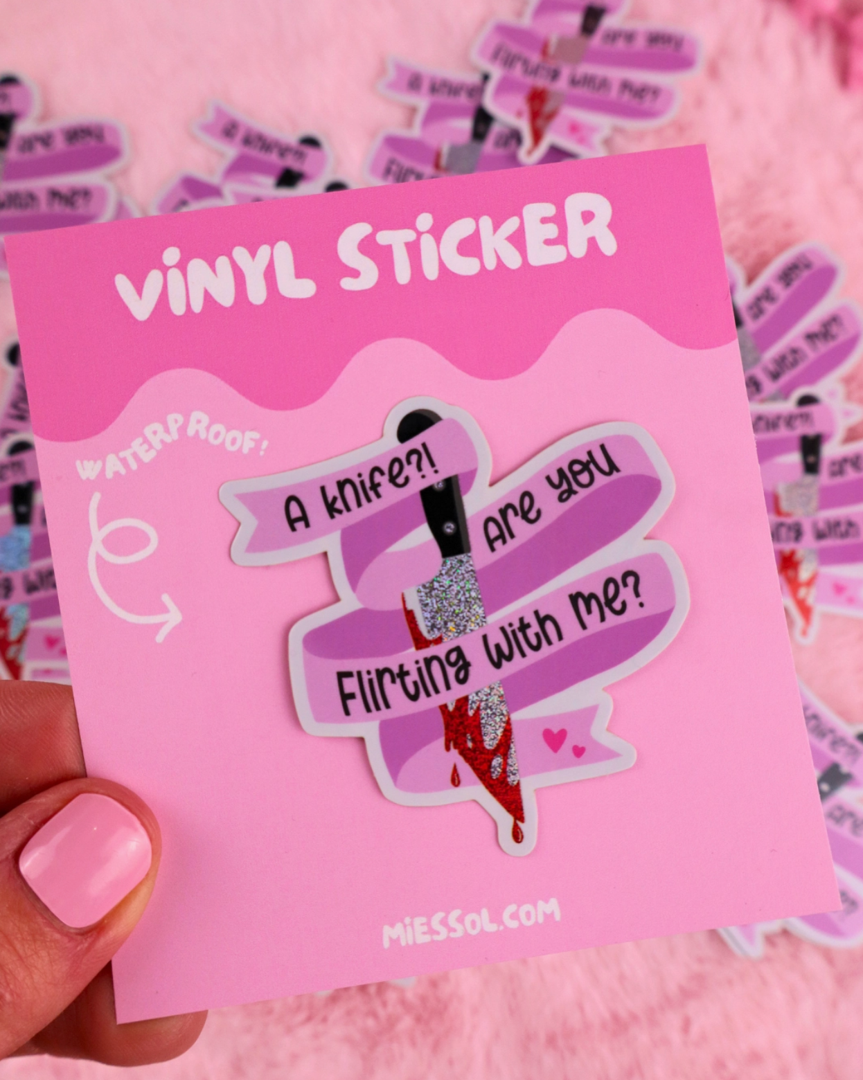 Vinyl sticker - A knife? Are you flirting with me?