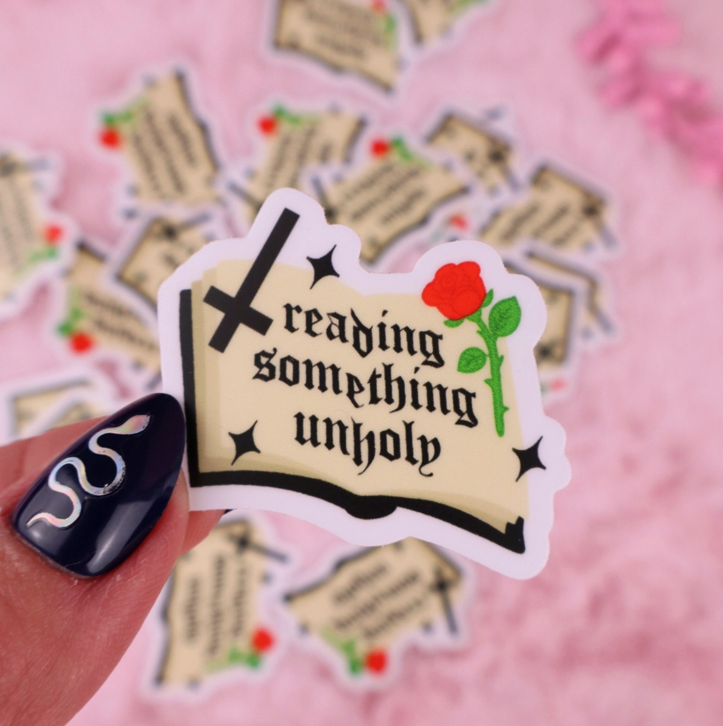 Vinyl sticker - Reading something unholy