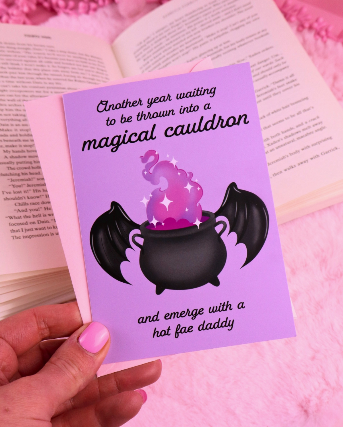 Vykort - Magical cauldron
