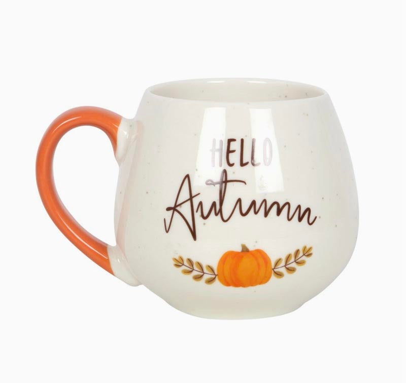Rundad mugg - Hello Autumn | Vit