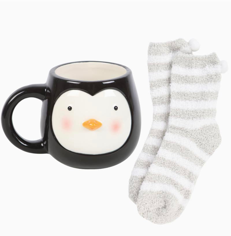 Mugg med sockar - Pingvin