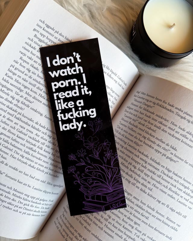 Pappersbokmärke - I don't watch porn, I read it