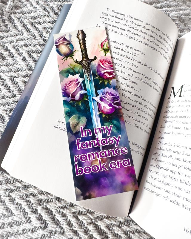 Pappersbokmärke - In my fantasy romance book era