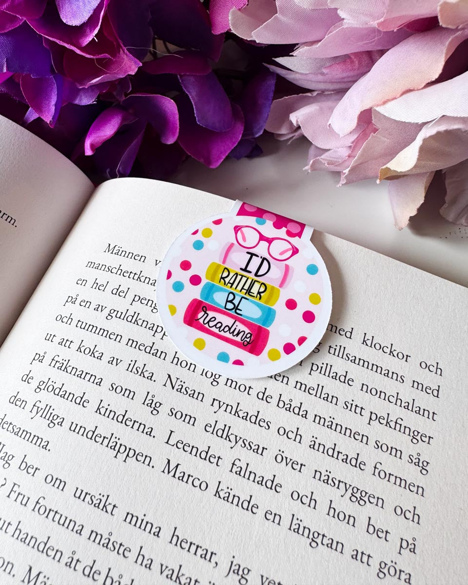 Magnetiskt bokmärke - I'd rather be reading
