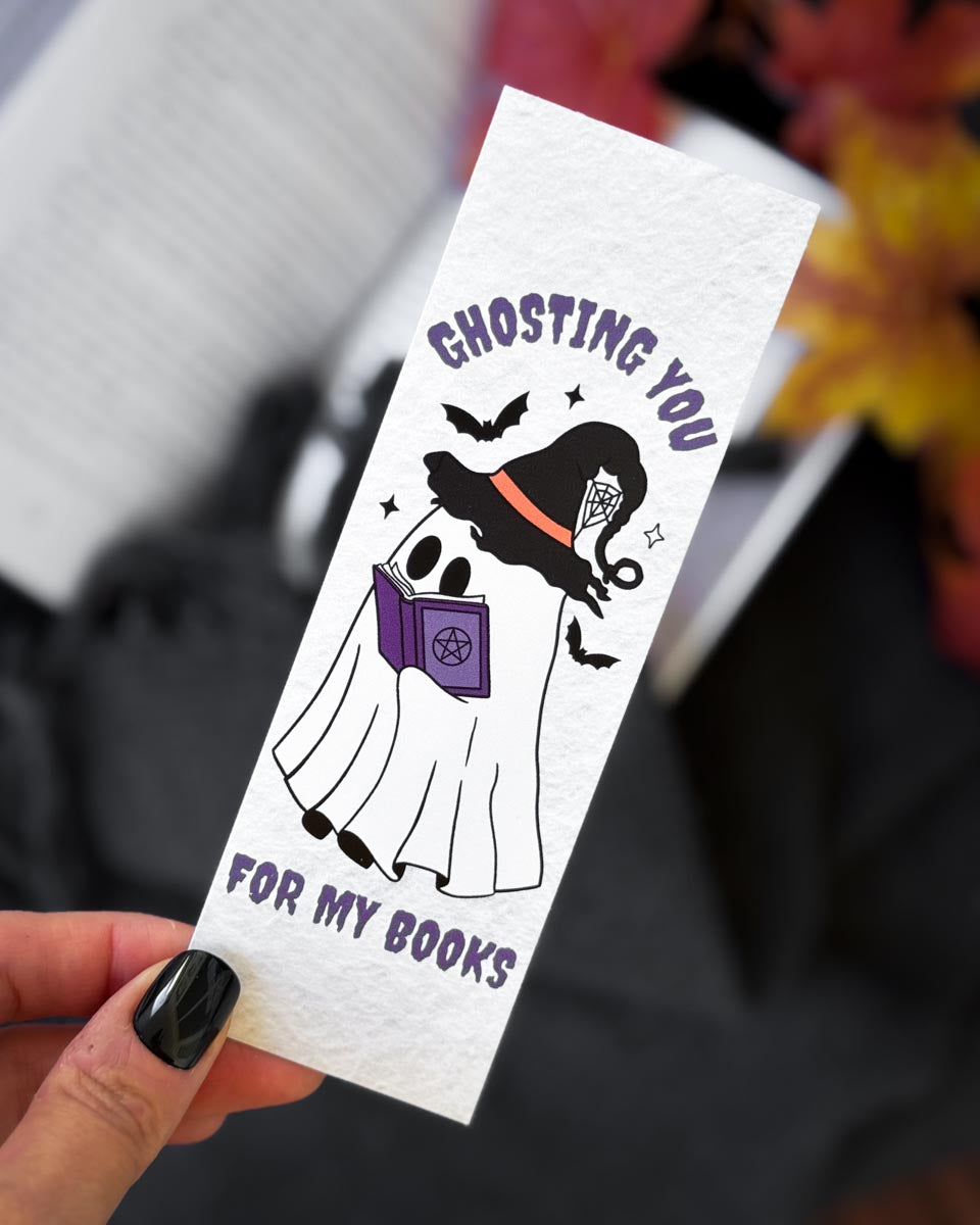 Pappersbokmärke - Ghosting you for my books