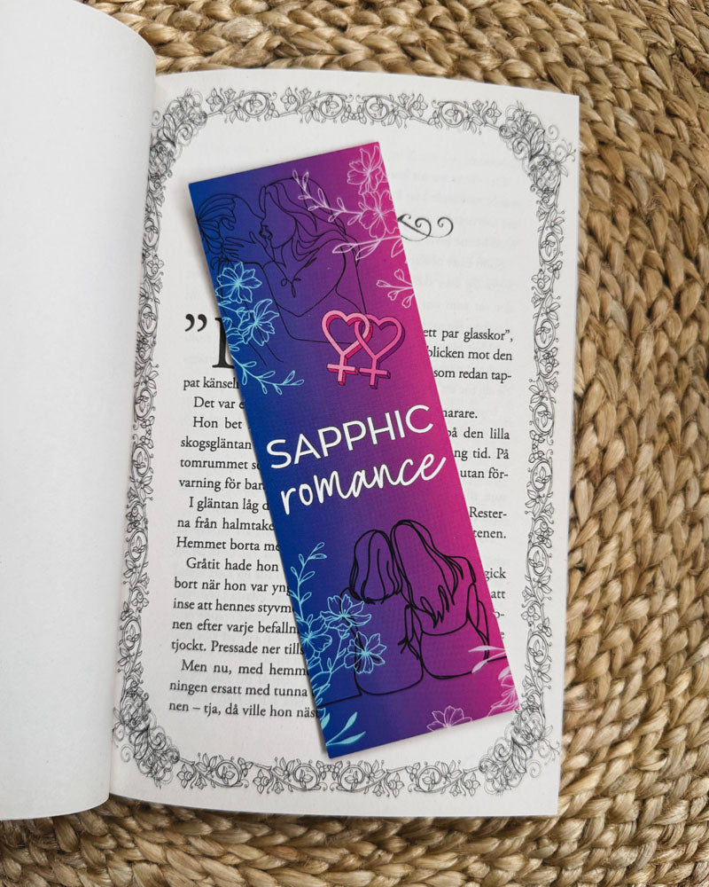 Pappersbokmärke - Sapphic romance