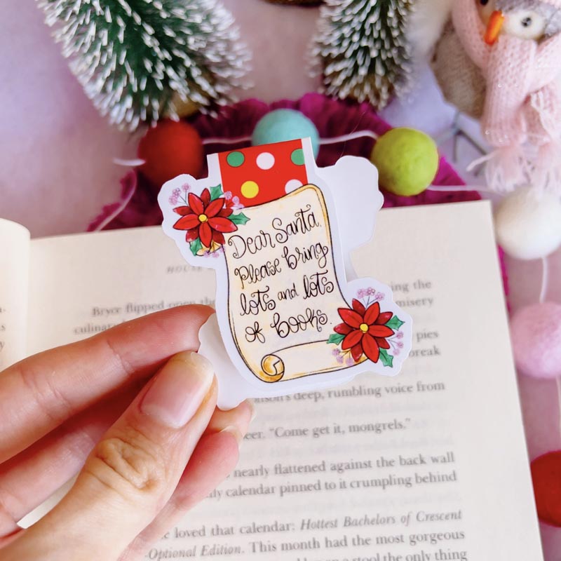 Magnetiskt bokmärke - Dear Santa Please Bring Books