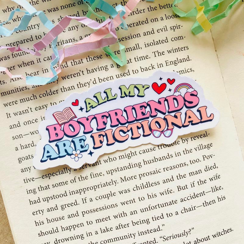 Liten vinyl sticker - All My Boyfriends Are Fictional