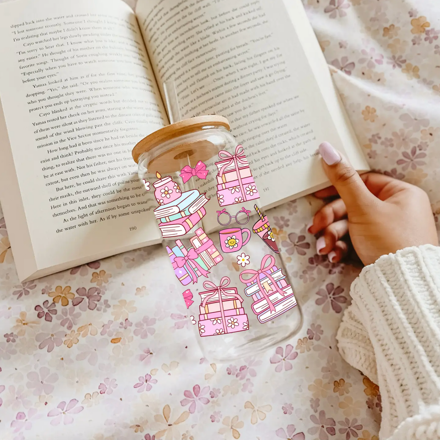 Glas - Rosa bokhögar