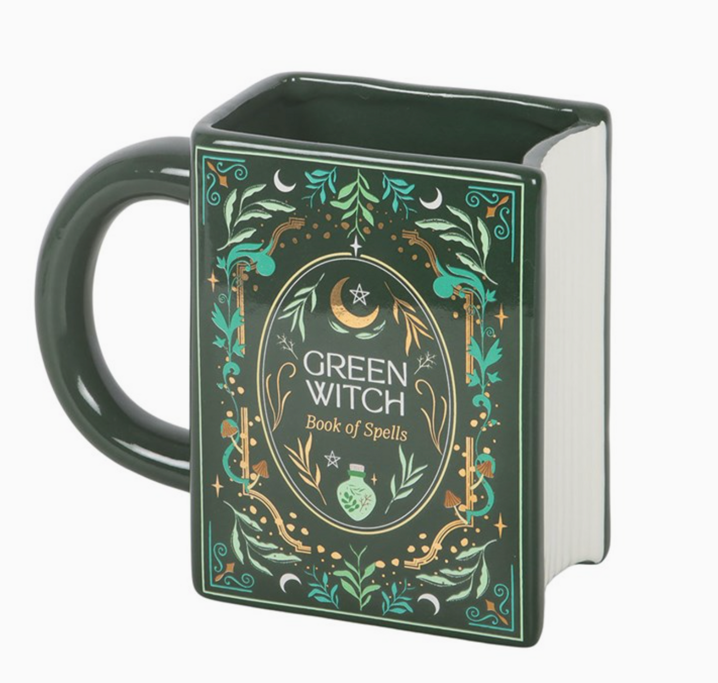 Bokformad mugg - Green witch