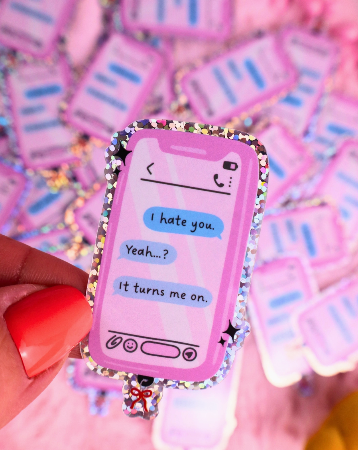 Vinyl sticker - I hate you