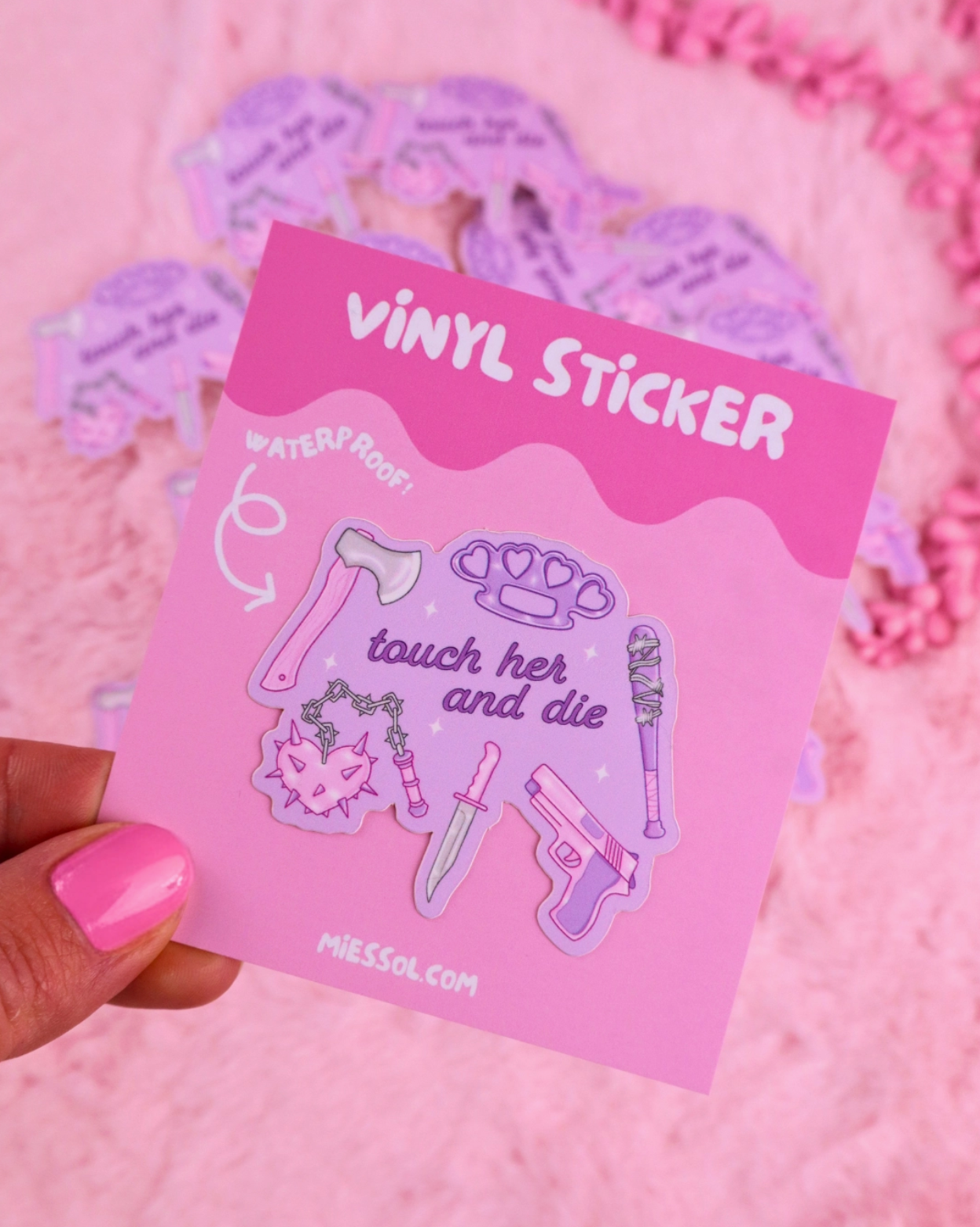 Vinyl sticker - Touch her and die