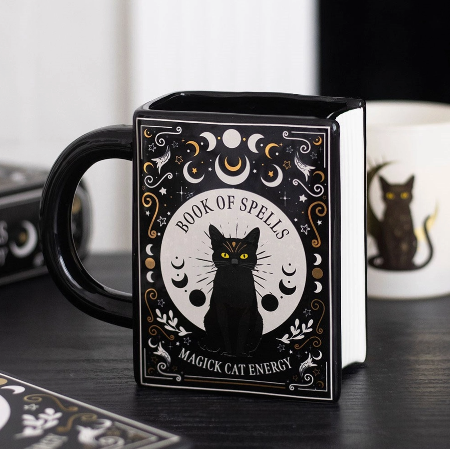Bokformad mugg - Magick Cat Energy