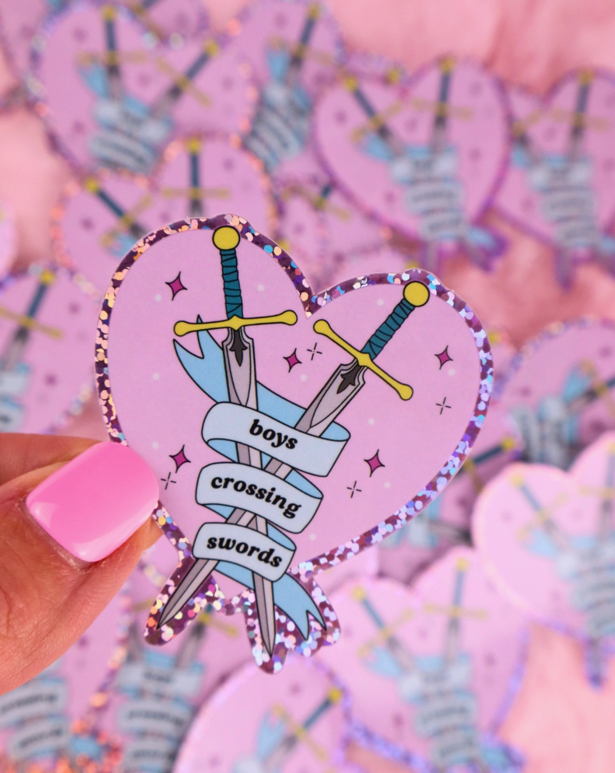Vinyl sticker - Boys crossing swords