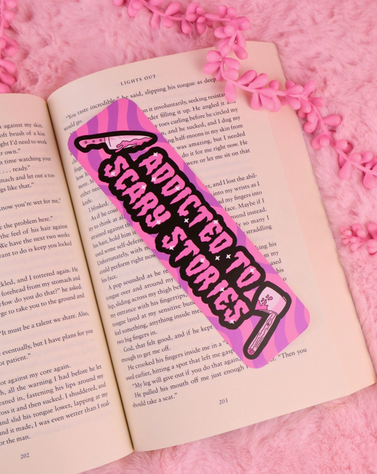 Pappersbokmärke - Addicted to scary stories