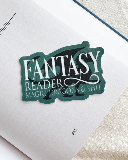 Vinyl sticker - Fantasy Reader | Magic & Dragons & Shit